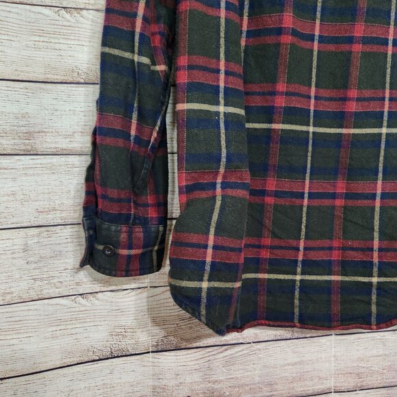 Orvis Perfect Flannel Shirt Long Sleeve Button Down Plaid Pockets Men's Medium - Picture 14 of 16